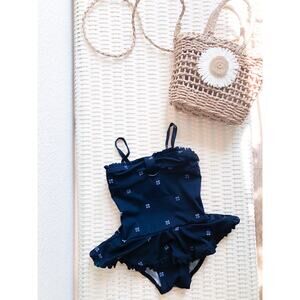 Baby Gap Floral Print Peplum skirted Swimsuit